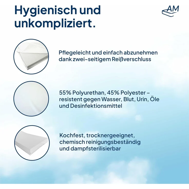 AM Qualitätsmatratzen | Standard Pflegematratze 12 x 87 x 200 cm – Bild 5