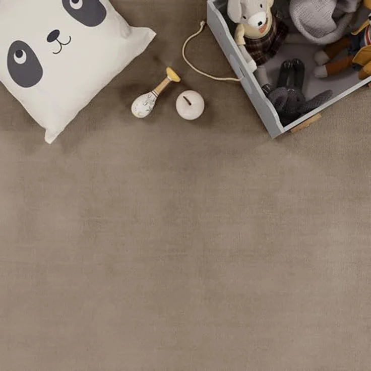 Paco Home Teppich Kinderzimmer Kinderteppich Baby Spielteppich Krabbeldecke Krabbelmatte Weich rutschfest Jungen Mädchen Deko, Grösse:80 cm Rund, Farbe:Beige – Bild 9
