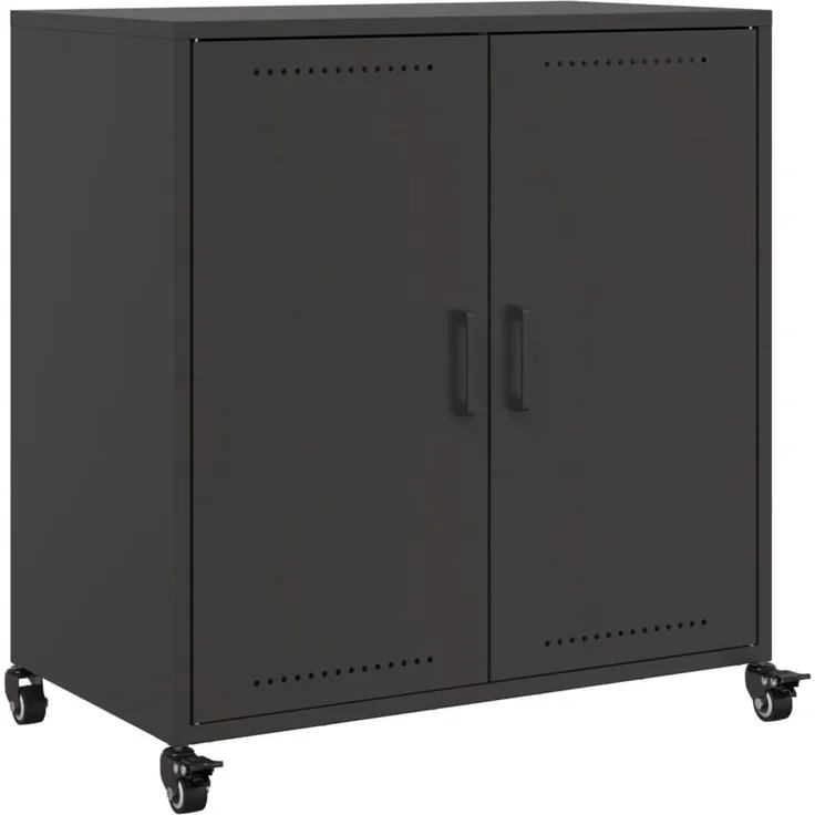 vidaXL Sideboard Schwarz 68x39x72 cm Stahl 846656
