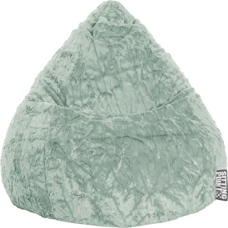 Sitting Point Sitzsack Fluffy L ca. 120 Liter Salbei – Bild 1