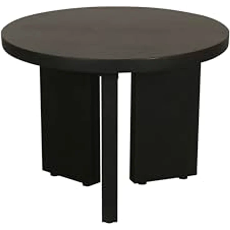 byLIVING Beistelltisch Round/Rund/Massivholz Akazie schwarz/Kaffeetisch/Nachttisch/Echtholz/D 40, H 30 cm – Bild 2