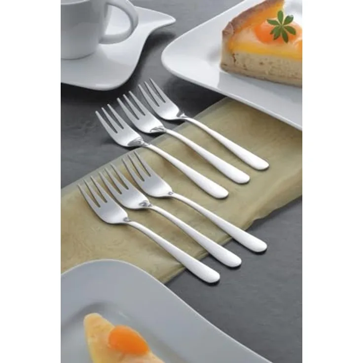 Esmeyer Kuchengabeln Serie Sylvia VE=12 Stück 148 mm 156-121, Chrom, 1-Pack