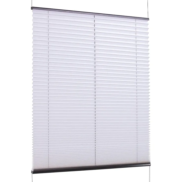 K-home Klemmfix-Plissee Florida Weiß 95x130 cm (B x L) einzigartiges Design mit bezauberndem Lichteffekt