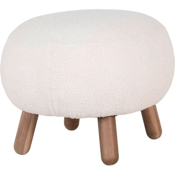 Fußhocker >Savona< in Weiss, Stoff - 60x37x50cm (BxHxT) – Bild 4