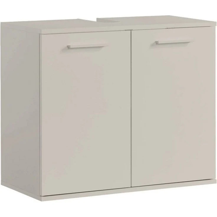 mokebo Waschbeckenunterschrank Der Waschbär (60x70x34 cm, in Kaschmir) Waschtischunterschrank oder Badezimmerschrank in Beige Grau – Bild 5