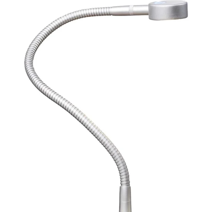 kalb Bettleuchte LED Leseleuchte Bettlampe Flexleuchte chrom silbergrau Touch Schalt, warmweiß – Bild 1