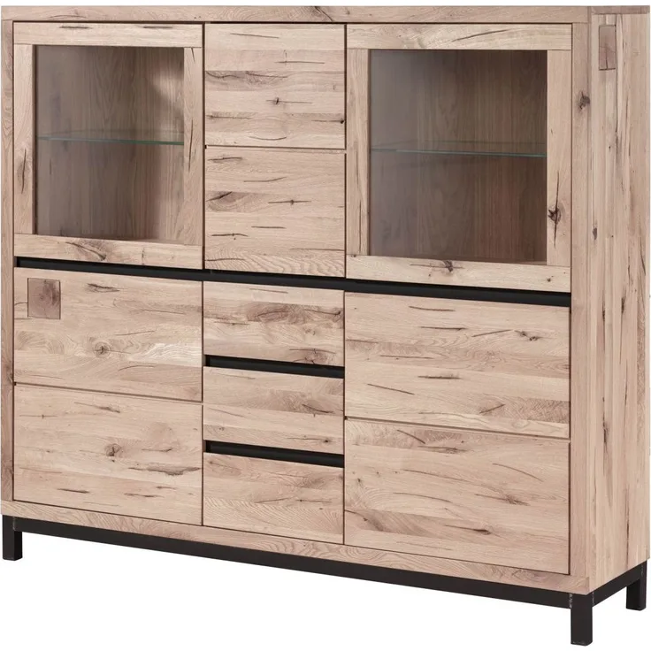Highboard Wildeiche 166x40x148 bianco geölt VILLANDERS #207
