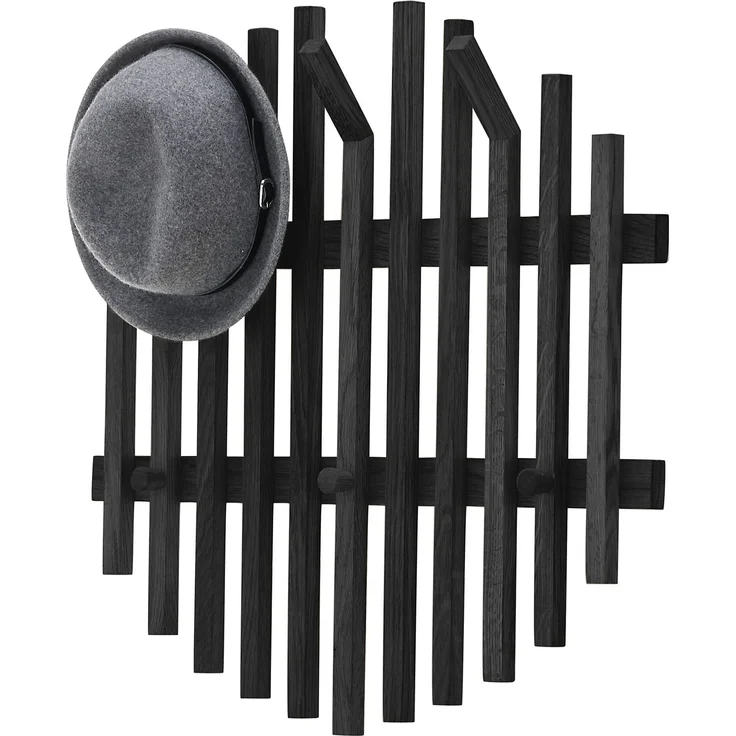 Garderoben-Set >BANTRY< (4-teilig) Eiche / schwarz - 150x190x30cm (BxHxT) – Bild 4