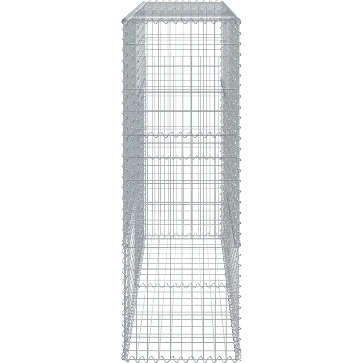 vidaXL Gabione mit Deckel 200x50x150 cm Verzinktes Eisen 3295155 – Bild 4