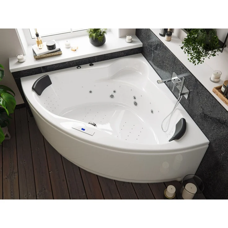 Deluxe Whirlpool Selene Ultra 140cm Made in Germany 80 Düsen & LED ohne Armatur : Ohne Armaturen – Bild 3