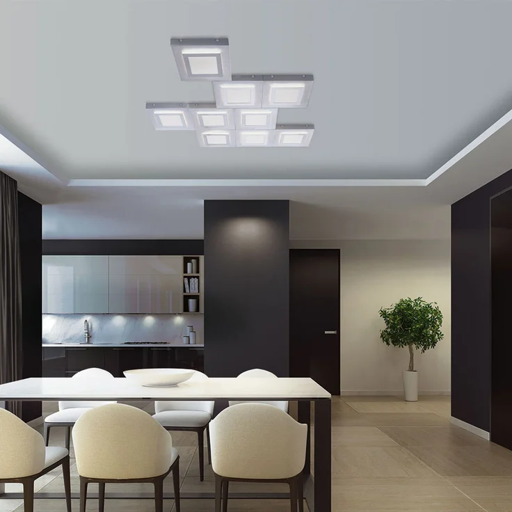 LED Deckenleuchte, Aluminium, silber, warmweiß, L 30 cm – Bild 6