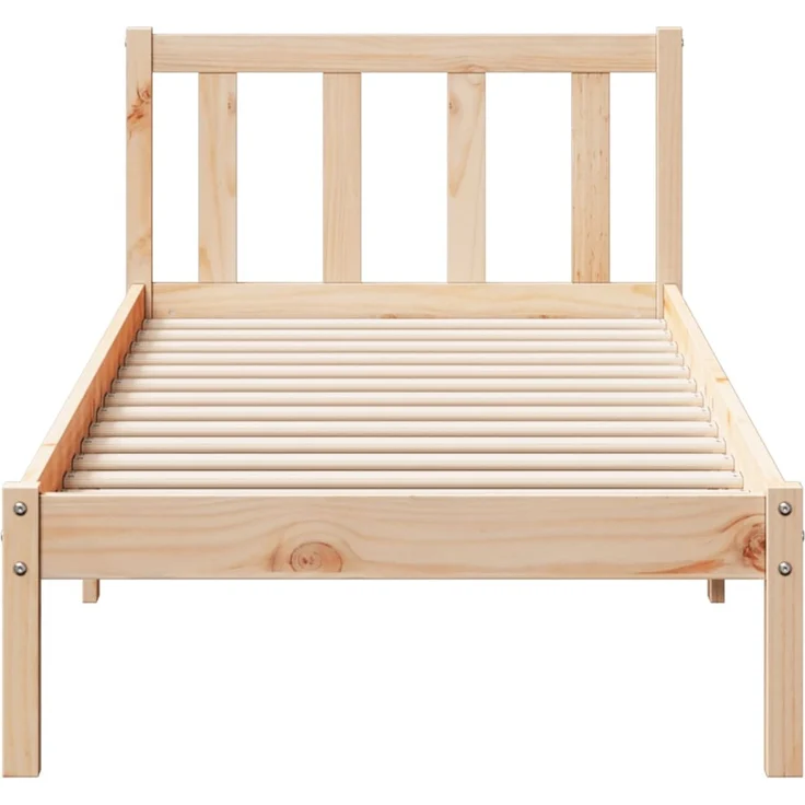 Einzelbetten, Betten für Erwachsene, Massivholzbett Extra Lang ohne Matratze 80x220 Kiefernholz de503 – Bild 4