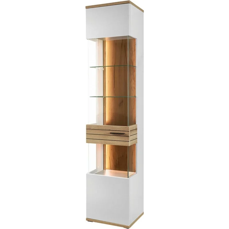 set one by Musterring Vitrine Quincy (1-St) Spiegelbildlich montierbar, in 2 Farben erhältlich, 204,7 cm hoch – Bild 1
