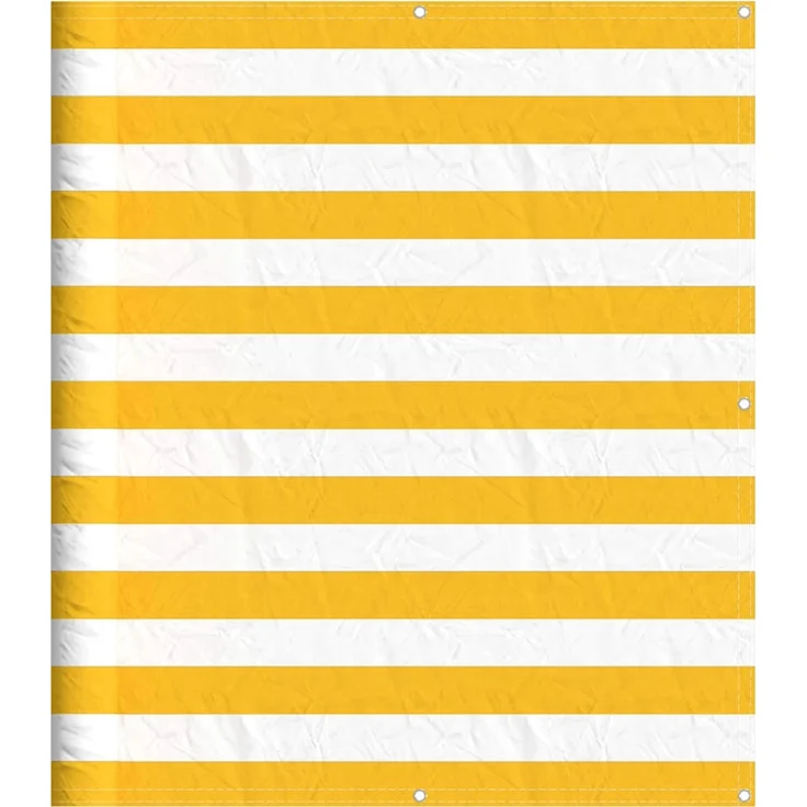 vidaXL Balkon-Sichtschutz Gelb und Weiß Gestreift 120x800 cm 42002046 – Bild 1