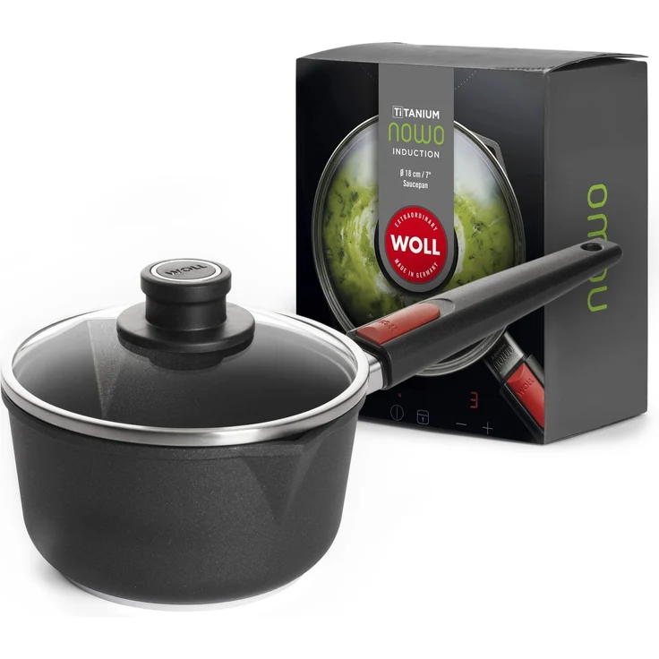 WOLL Guss-Stieltopf NB-NTI-1118-L ultraharte Titanium-Versiegelung Ø 18 cm / 2 L Guss-Alu Induktionsboden Abnehmbarer Griff Alle Herdarten bis 250 °C Spülmaschinenfest – Bild 1