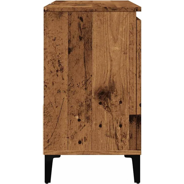 Waschbeckenunterschrank, Unterschrank Altholz-Optik 65x33x60 cm Holzwerkstoff – Bild 6