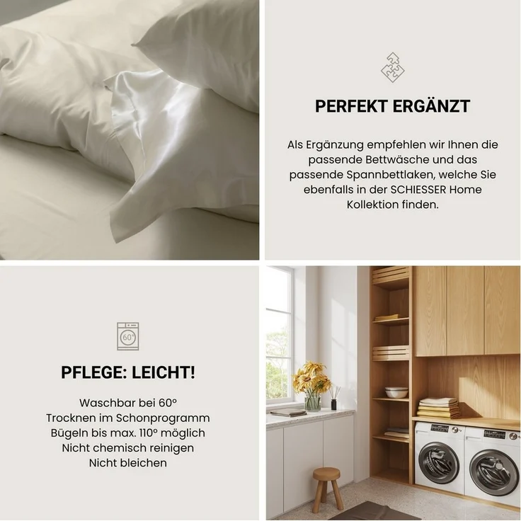 Satin Kissenhüllenset Ella 2-teilig – Bild 3