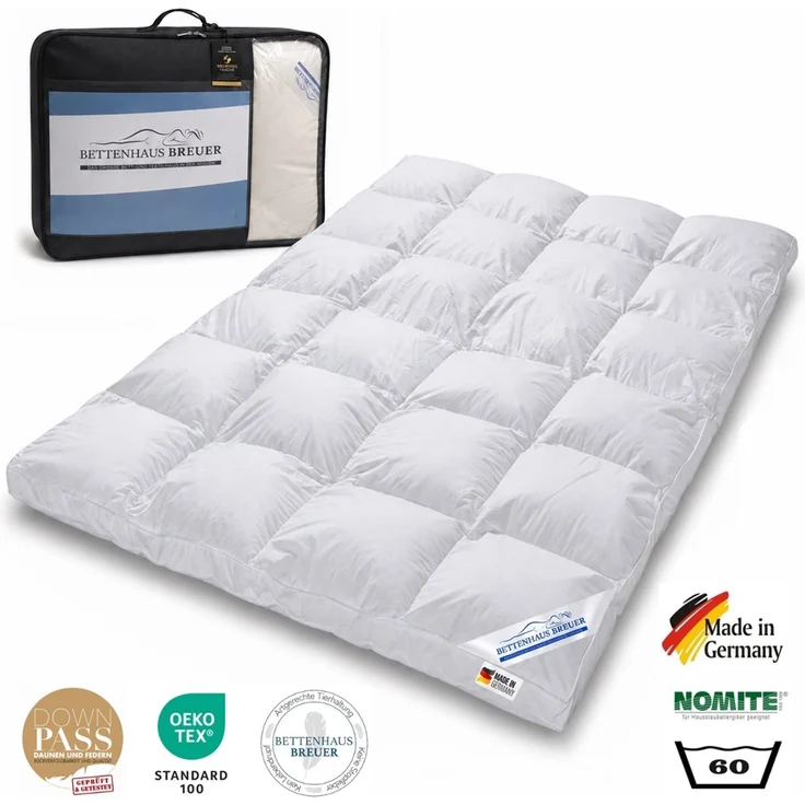100% Winter Hochsteg Daunendecke polarwarm 1230g Daunen 135x200 – Bild 9