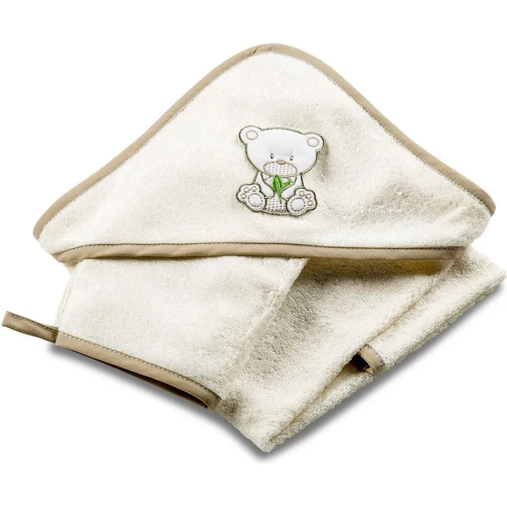 ITALBABY bestickt BAMBUS Terry Handtuch rechteckig, beige