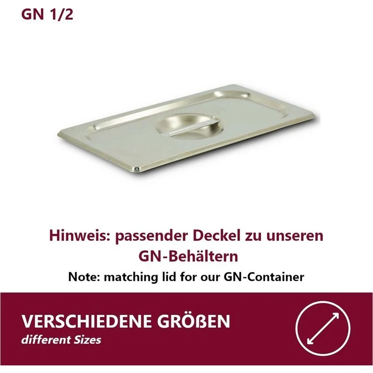 HOOZ Thermobehälter GN Thermobehälter & Deckel Wärmebehälter aus Edelstahl, Edelstahl, (Packung, 1-tlg, ineinander stapelbar), stapelbar – Bild 3