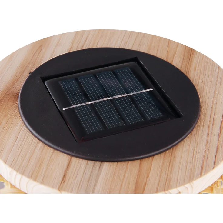 Globo LED Solarlaternen 2er SET hängend aus Bambus Korbgeflecht, 56,6 x 22,5 x 22,5 cm – Bild 7