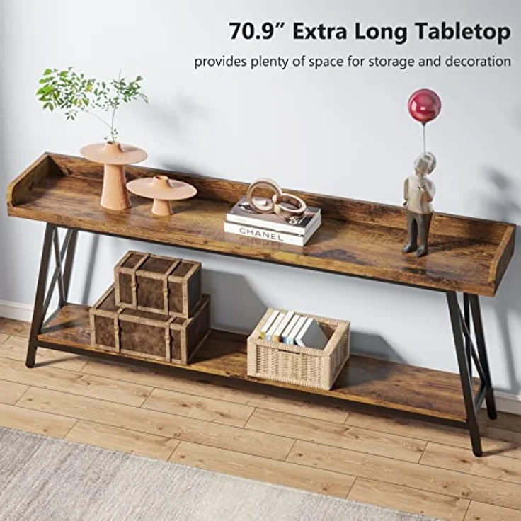 LITTLE TREE 70,9 Zoll Langer Konsolentisch hinter dem Sofa, schmaler Flurtisch – Bild 7