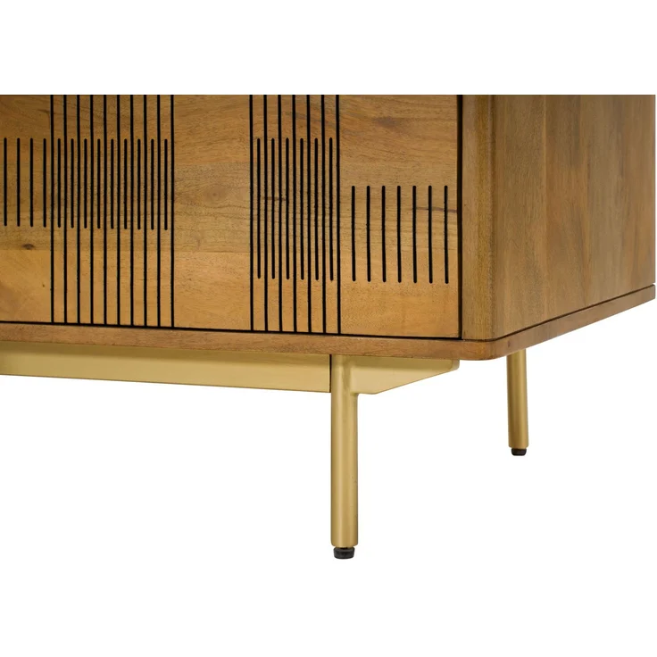 Couchtisch Mango 120x60x45 hellbraun geölt / Marmor weiß MIAMI #110 – Bild 7