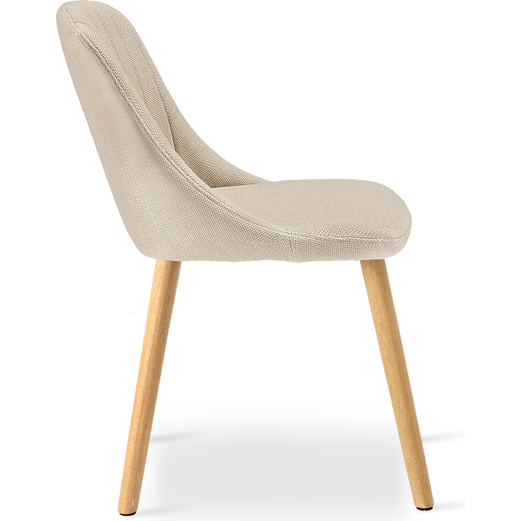 GOEURVANT 993 Esszimmerstühle 4er-Set, Webstoff - Beige – Bild 4