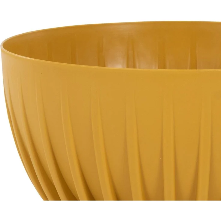 Pflanzschale PALMA curry 30 cm Kunststoff | Runde Blumenschale wetterfest UV-beständig für Innen- und Außenbereich modern schlicht – Bild 2