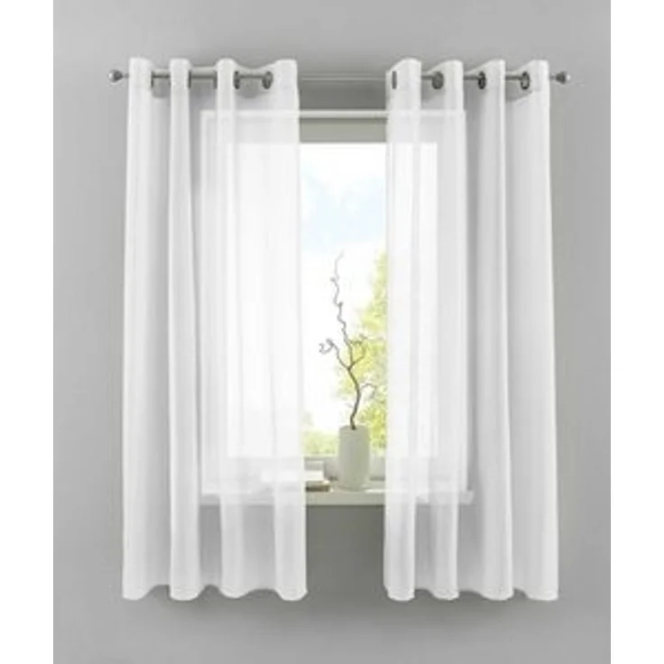 Gardinenbox Gardine, Ösen (2 St), transparent, Voile, 2er Set Transparent »Basel« Bleiband Store 20332TR2 – Bild 6