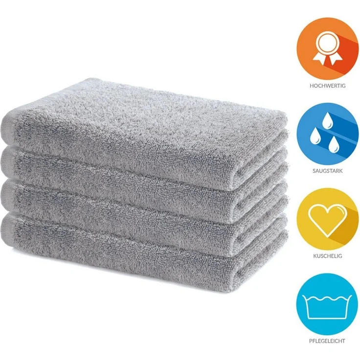 Lavea Handtücher Sydney Serie Handtuch oder Duschtuch Set, (4-St), 500 g/m² Frottier, weich & saugstark, pflegeleicht – Bild 1
