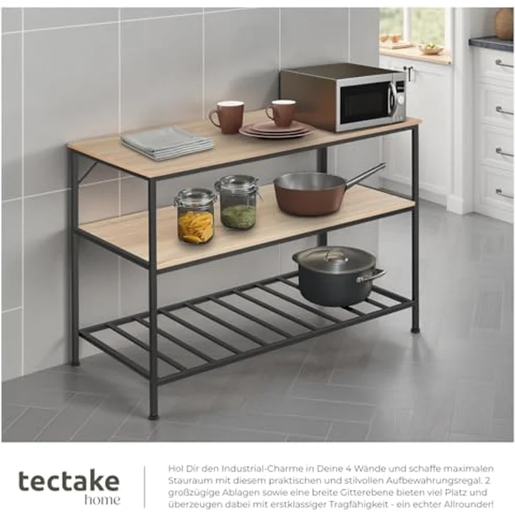 tectake Küchenregal Akeley, Einzelstück, Industrial Style – Bild 7