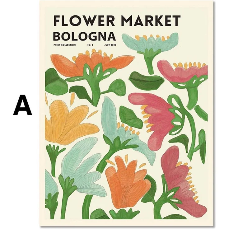 JUSTGOODMOOD Poster Matisse Blumen Market Museum Abstrakt Bilder Wohnzimmer Wandbilder Sch, D (1 St) – Bild 2
