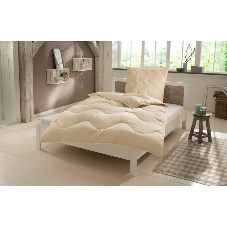 OTTO home Naturfaserbettdecke Baumwolle 60 °C, Bettdecke 135x200 cm, 155x220 cm, 200x200 cm, Füllung: 100% Baumwolle, Bezug: 100% Baumwolle, Bettdecken, Sommer, Winter, 4 Jahreszeiten, Decke, Made in Germany – Bild 2