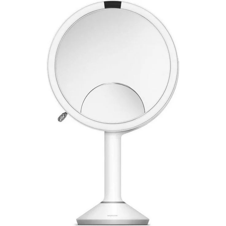 simplehuman LED-Lichtspiegel Sensorspiegel trio Weiß 20 cm – Bild 5