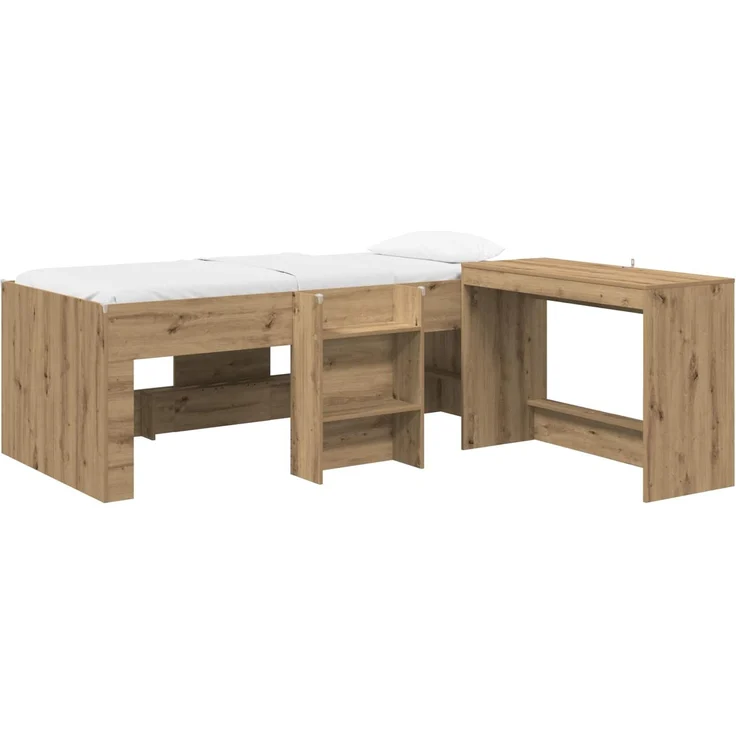 vidaXL Hochbett mit Schreibtisch für Kinder 2 stk. Artisan-Eiche 3423477 – Bild 2
