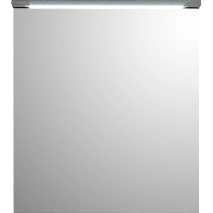 Badezimmerspiegelschrank >Two< LED, Steckdose, titan-grau / weiß - 60x68x23cm (BxHxT) – Bild 3