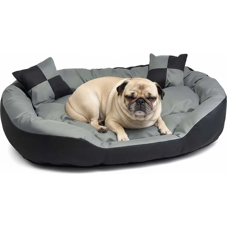 Hossis Wholesale Big Tier Sofa Hundebett M 85x70x20cm | Kuschelig & waschbar | Hundekorb mit Wendekissen & 2 Zierkissen | Welpenbett aus 100% Polyester | Bequem, pflegeleicht & geruchsfrei – Bild 5