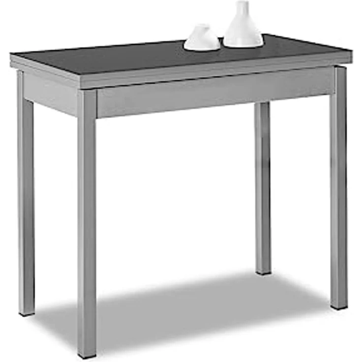 ASTIMESA Buchart Küchentisch, Metall, Graphit, 80x40 cm bis 80x80 cm – Bild 1