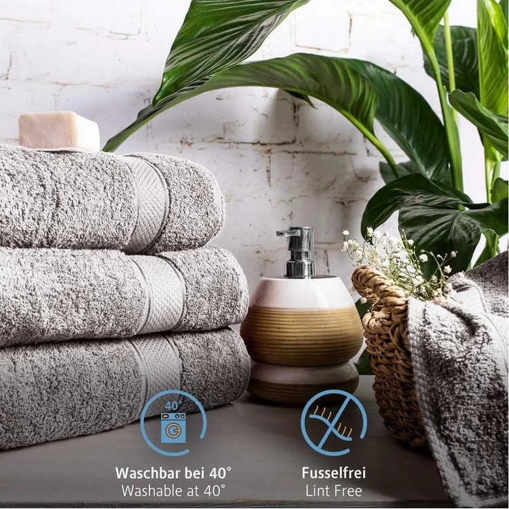 Komfortec Handtuch Set aus 100% Baumwolle, 4 Handtücher 50x100 cm und 4 Badetücher 70x140 cm, Frottee (Packung, 8-St), Duschtücher & Badehandtuch, Weich, Towel, Groß – Bild 2