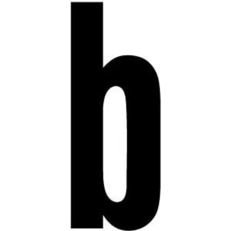 RZB Zimmermann Buchstabe b" sw 100mm klein 99222.013. B/K