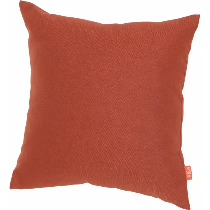 SIENA GARDEN PRIME Dekokissen Dessin Uni terrakotta, 100% recyceltes Polyester, Farbe Terrakotta