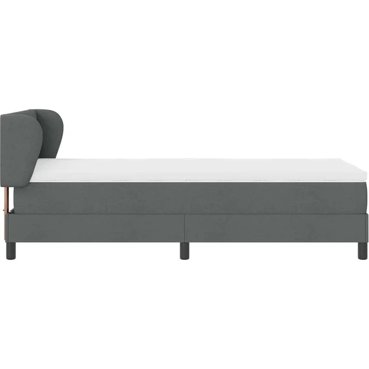 vidaXL Boxspringbett mit Kopfteil Dunkelgrau 90 x 200 cm Stoff 3340067 – Bild 8