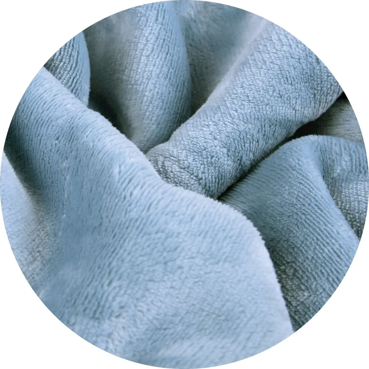 Kuscheldecke "Teddy Fleece" Sherpa/Flanell, 150x200cm Blau – Bild 9