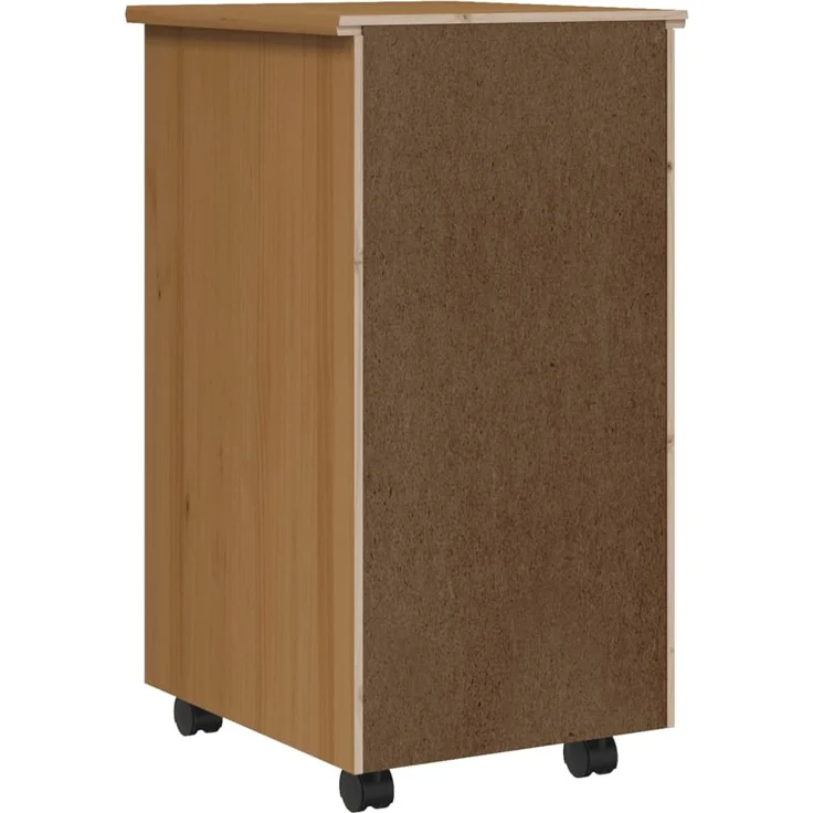 vidaXL Rollschrank mit Schubladen MOSS Honigbraun Massivholz Kiefer 355888 – Bild 7