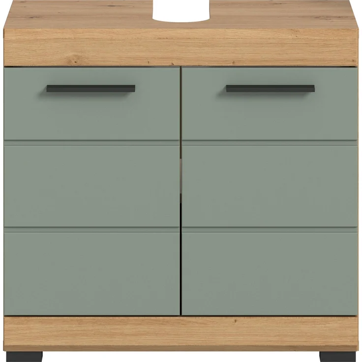 Xonox Scout Waschbeckenunterschrank (B/H/T: 60x56x34 cm) in Salbei und Artisan Eiche Nachbildung – Bild 2
