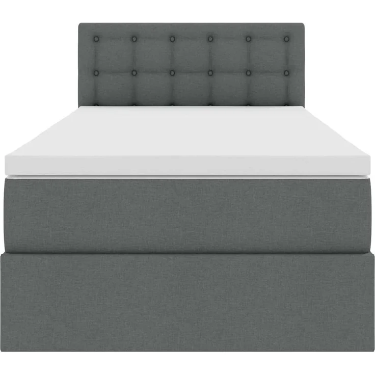 vidaXL LED-Speicherbett mit Matratze Dunkelgrau 90 x 190 cm Stoff 3371239 – Bild 8