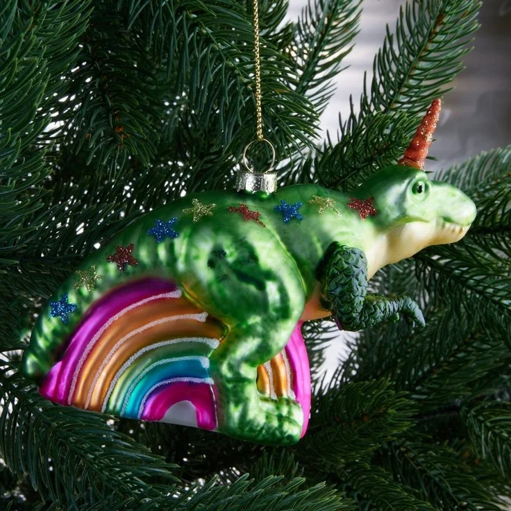 BRUBAKER Weihnachtsbaumkugel Lustige Weihnachtskugel aus Glas - Handbemalt und Mundgeblasen Figuren (1 St), Christbaumschmuck Weihnachtsdeko Anhänger - Deko – Bild 3