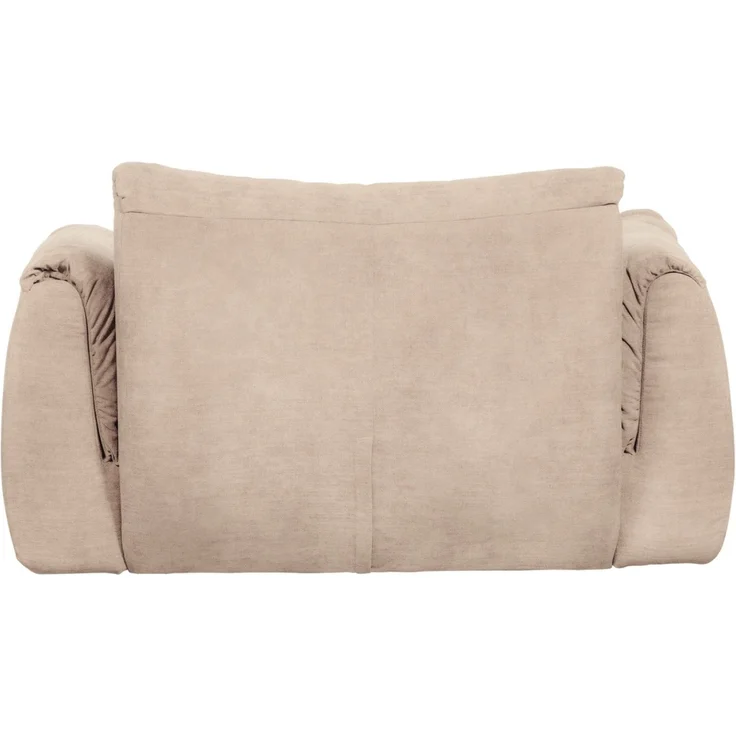 Sessel Baggy aus Chenille-Stoff, modernes Design, sandfarben, weich gepolstert für höchsten Komfort – Bild 3