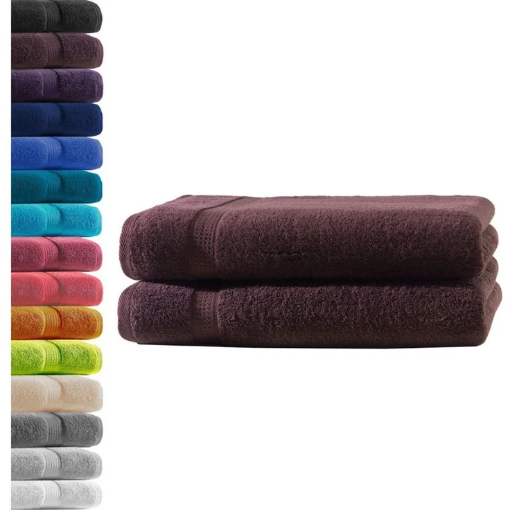 Hometex Premium Textiles Handtuch in Premium Qualität 500 g/m², Feinster Frottier-Stoff 100% Baumwolle, 2x Duschtuch, Kuschelig weich, saugfähig, Extra schwere, flauschige Hotel-Qualität – Bild 1